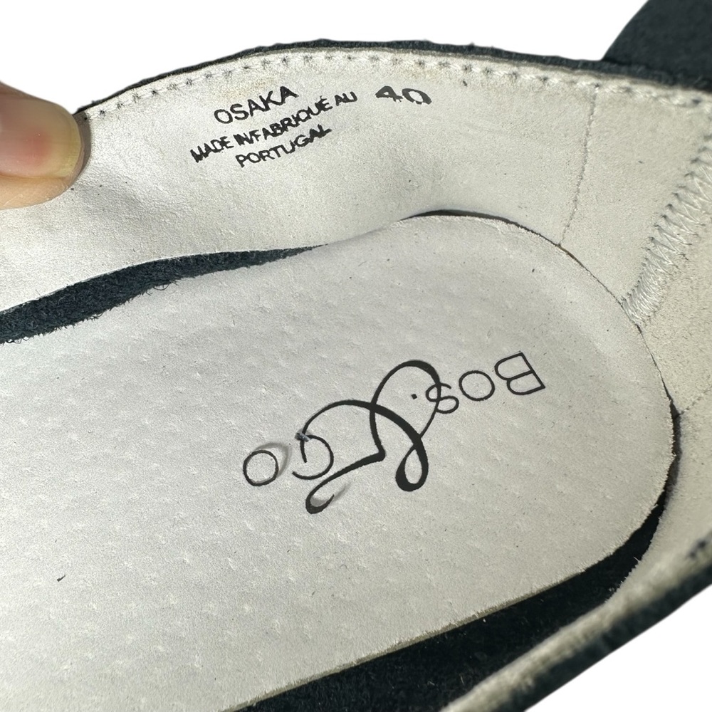 Bos & Co Women Osaka Slip-On Leather Navy Blue Sneaker Portugal Size 40‎ US9/9.5 - Picture 10 of 11